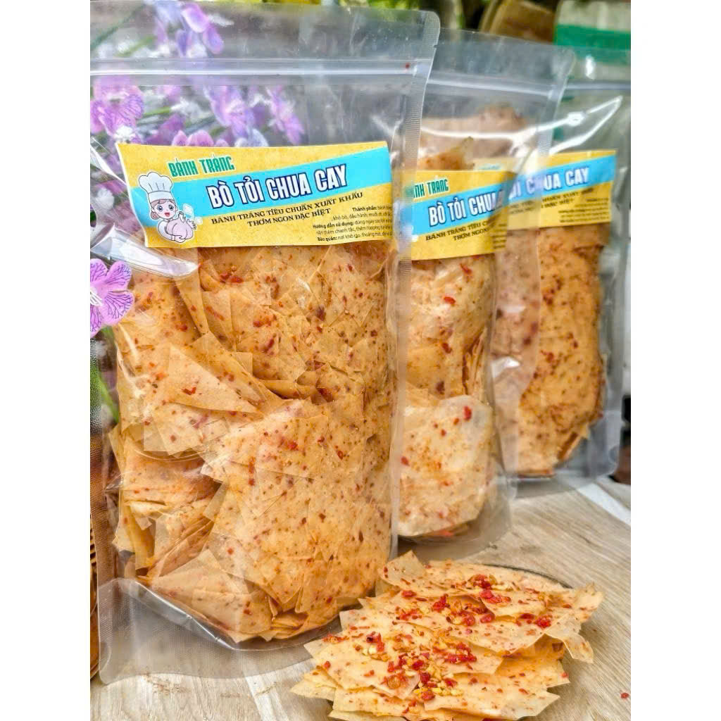 Bánh Tráng Bò Tỏi Chua Cay 500G Thơm Ngon