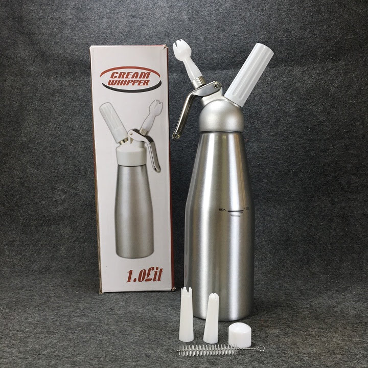 Bình xịt kem tươi cream whipper dung tích 1 lít hợp kim nhôm