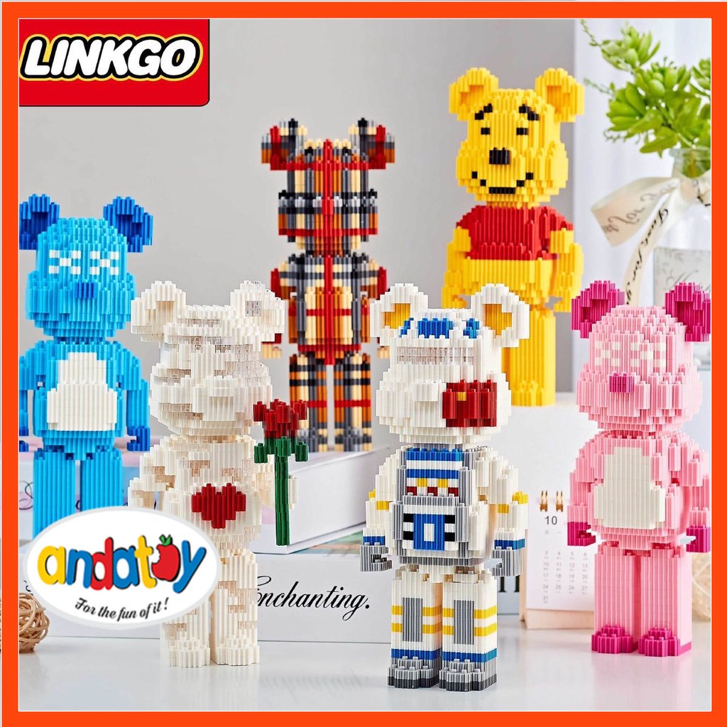 Lego bearbrick đồ chơi lắp ráp gấu bearbrick mô hình cỡ lớn lego 3d đồ chơi  cho bé ANDAKIDS AD1085 