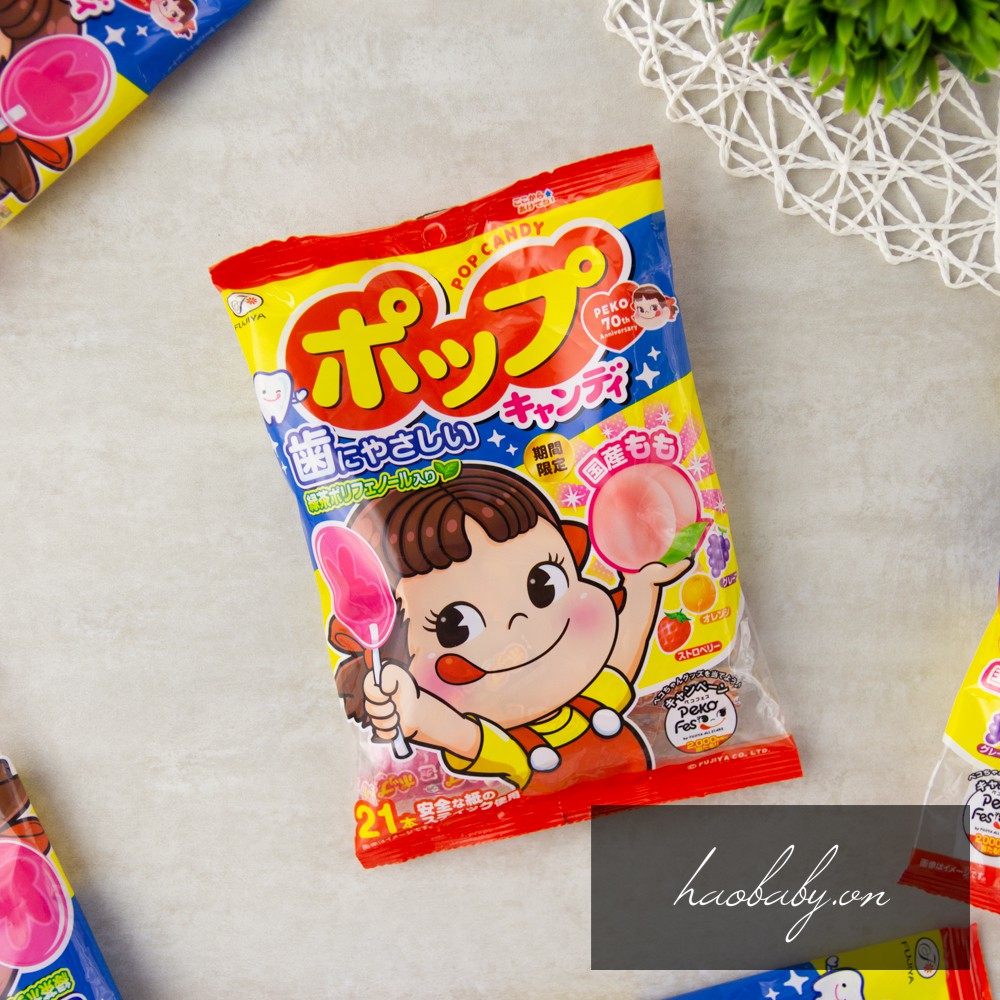 Kẹo mút vị trái cây fujiya/ kẹo mút mickey popcan chống sâu răng cho bé