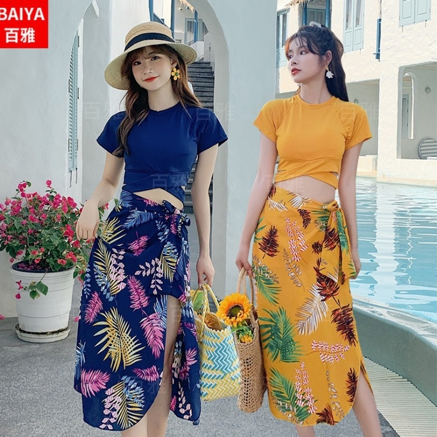 Set bikini 2 mảnh kèm khăn choàng-Bộ bơi cho bạn gái - Q9175