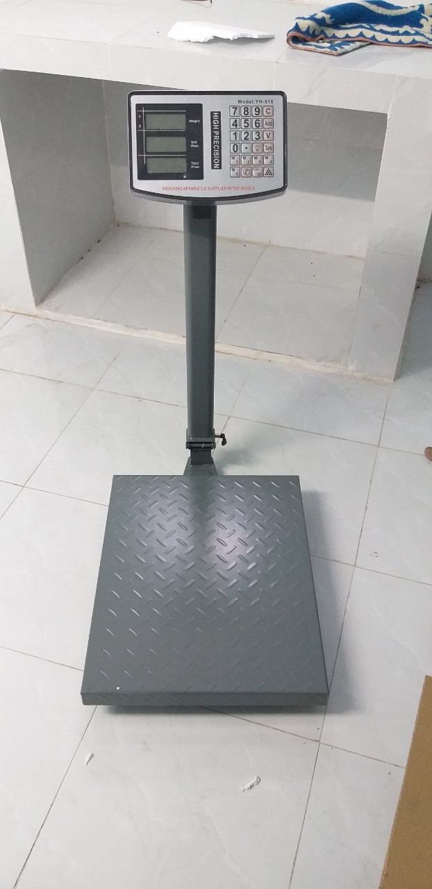 [HCM]Cân điện tử bàn đứng 200kg Cân tính tiền điện tử 200kg trục cân đầu cân khối lượng và tính tiền có 2 màn hình hiển thị