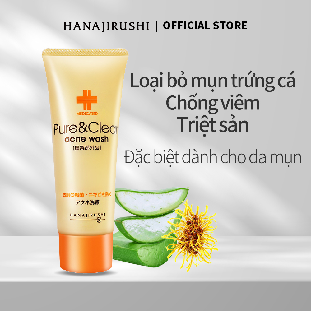 Sữa Rửa Mặt Ngừa Mụn Sạch Sâu HANAJIRUSHI Cho Da Dầu 60G/100G