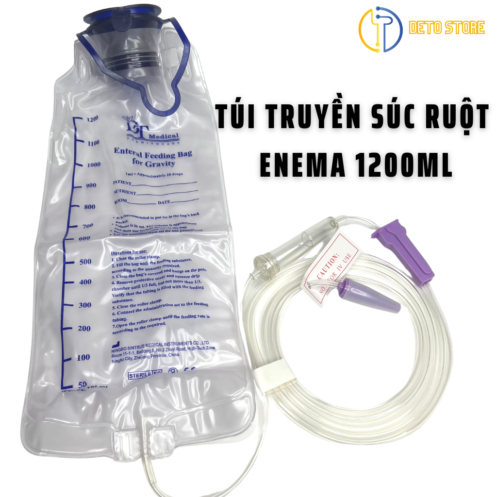 Thùng 24 túi truyền cà phê thải độc đại tràng coffee enema, Gerson detox, Túi cho ăn y tế 1200ml