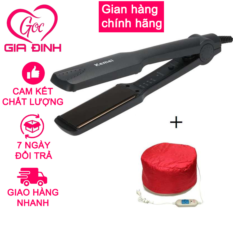 Máy là tóc bản to 4 mức nhiệt km-329