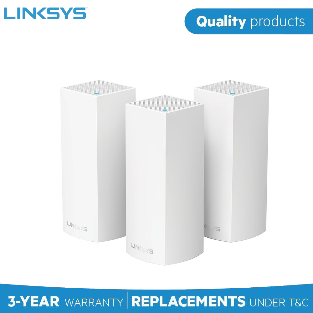 Bộ phát wifi mesh tri-band chuẩn ac2200 linksys velop whw0303 - hãng phân phối chính thức