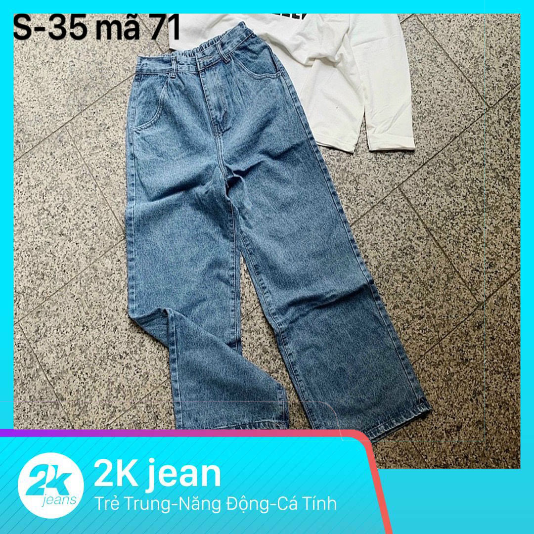 Quần jean nữ baggy bigsize lưng cao ống rộng chất jean cao cấp hàng VNXK thời trang bigsize 2KJean MSbaggy71