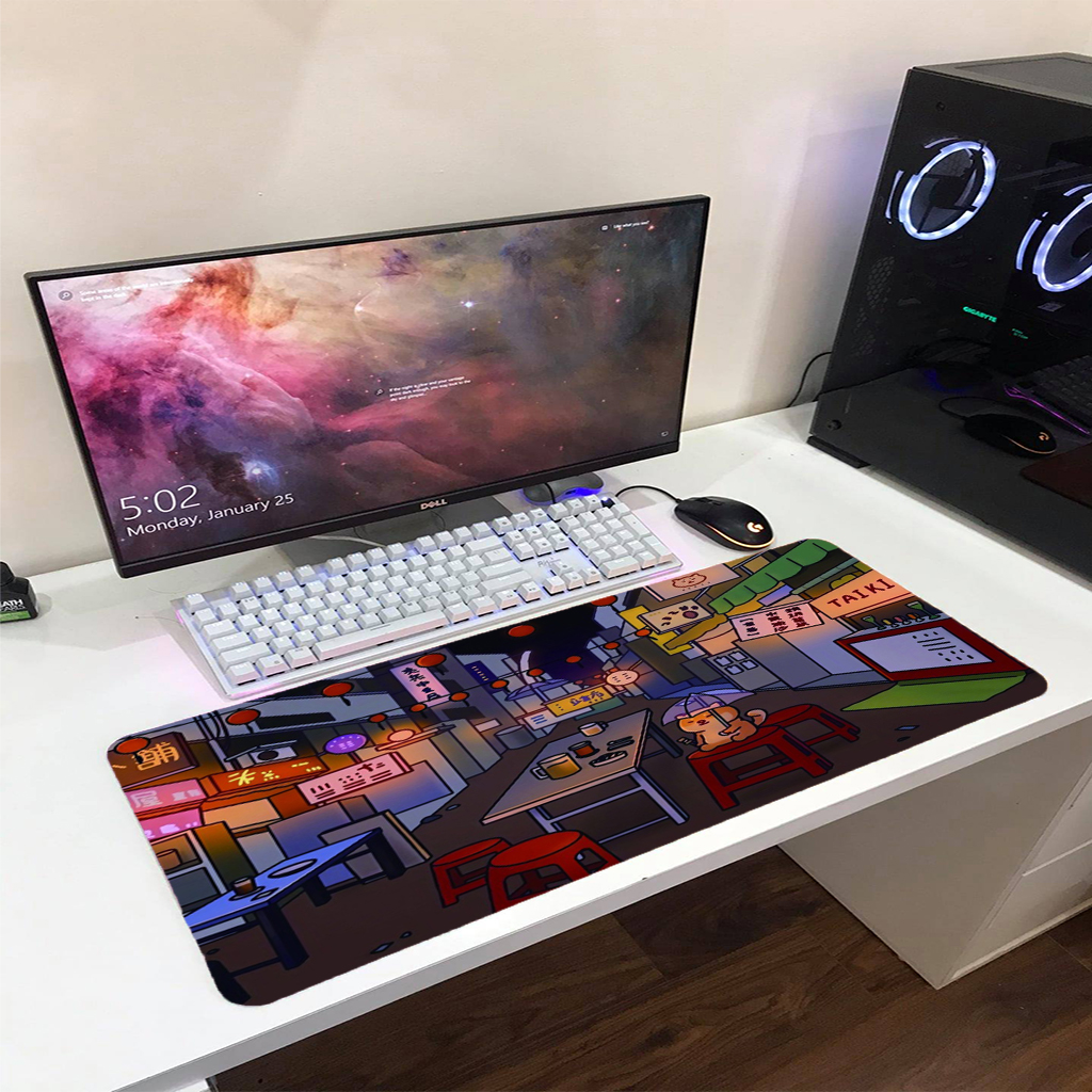 Lót chuột cỡ lớn 80x30cm dày 2mm pad gaming cỡ lớn speed bo viền chắc chắn
