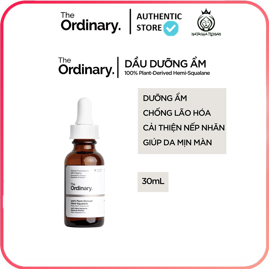 THE ORDINARY Serum 100% Plant-Derived Hemi-Squalane Tinh chất dưỡng ẩm chống lão hóa 30ml