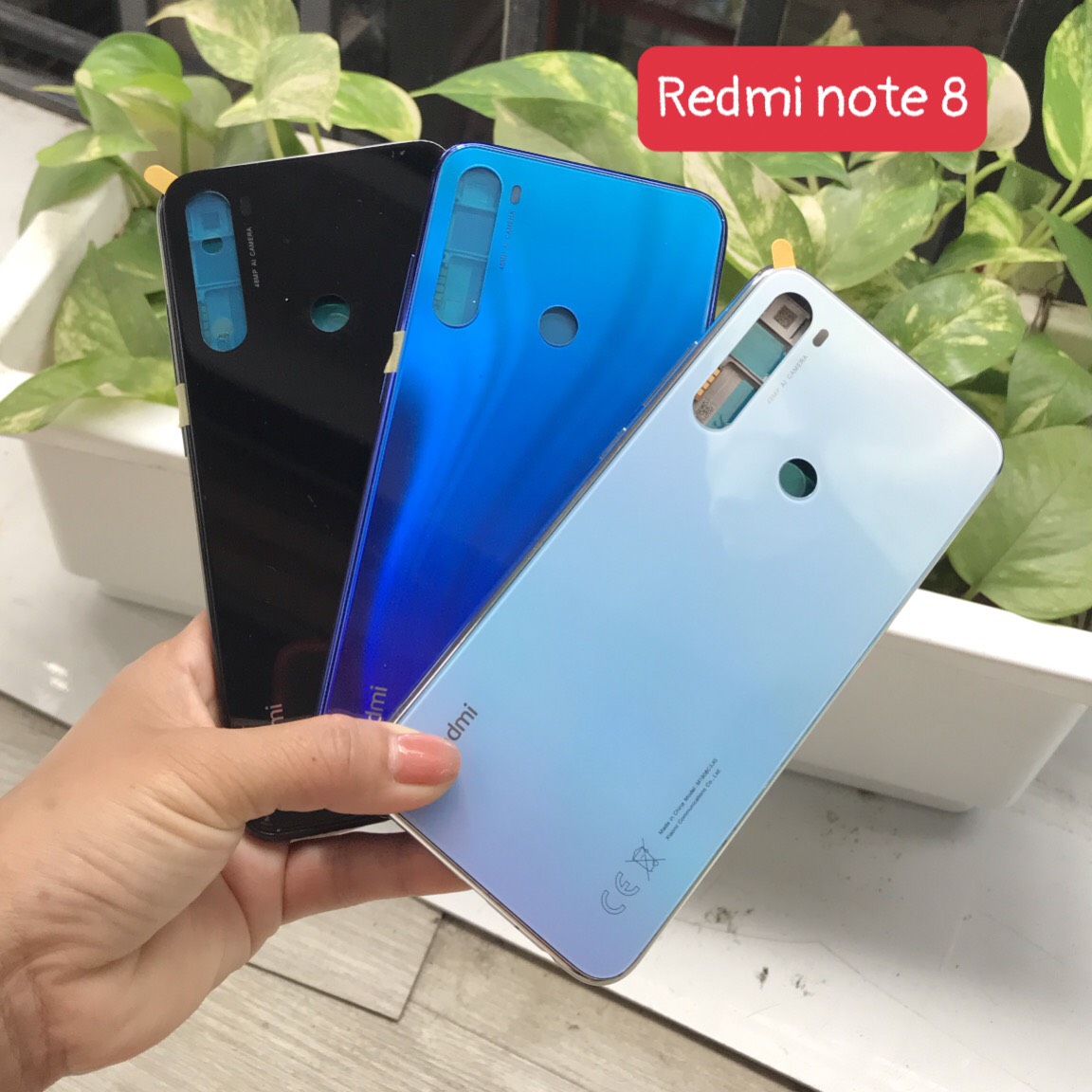Bộ Vỏ +sườn Xiaomi Redmi Note 8 có cụm kính camera và nút bấm