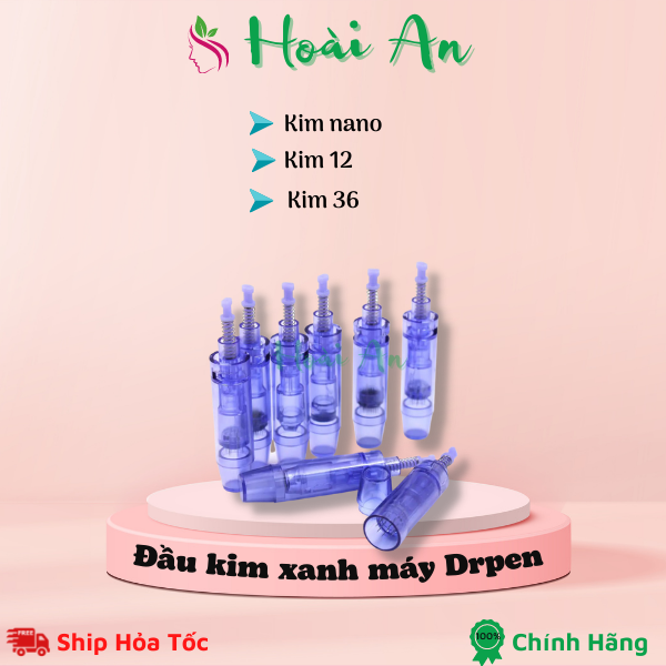 Combo 10 - đầu kim nano, 12, 36 dùng cho máy drpen | đầu kim xanh máy drpen