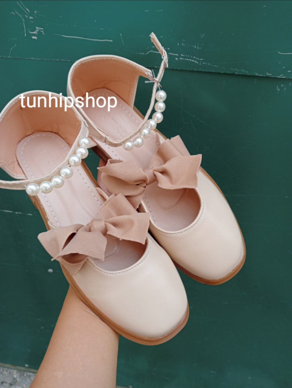 Giày lolita-giày búp bê vintage quay ngọc chất da xịn