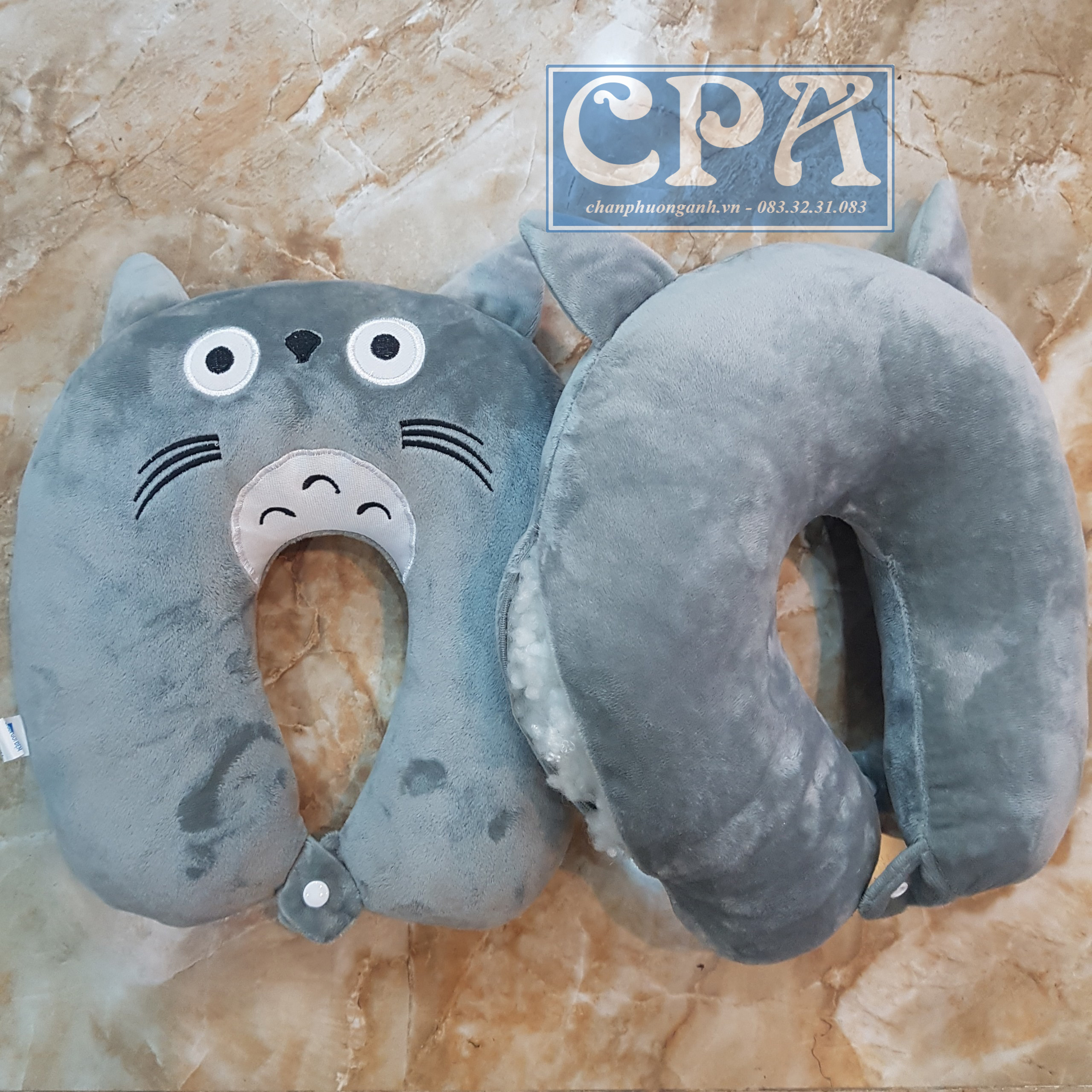 Gối chữ u hình thú, gối kê cổ, gối văn phòng Size to
