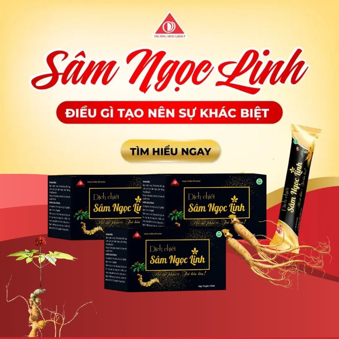 Combo 3- Ngoc Linh Ginseng Extract - Box of 15 Packs - Improves Health, Prevents Aging