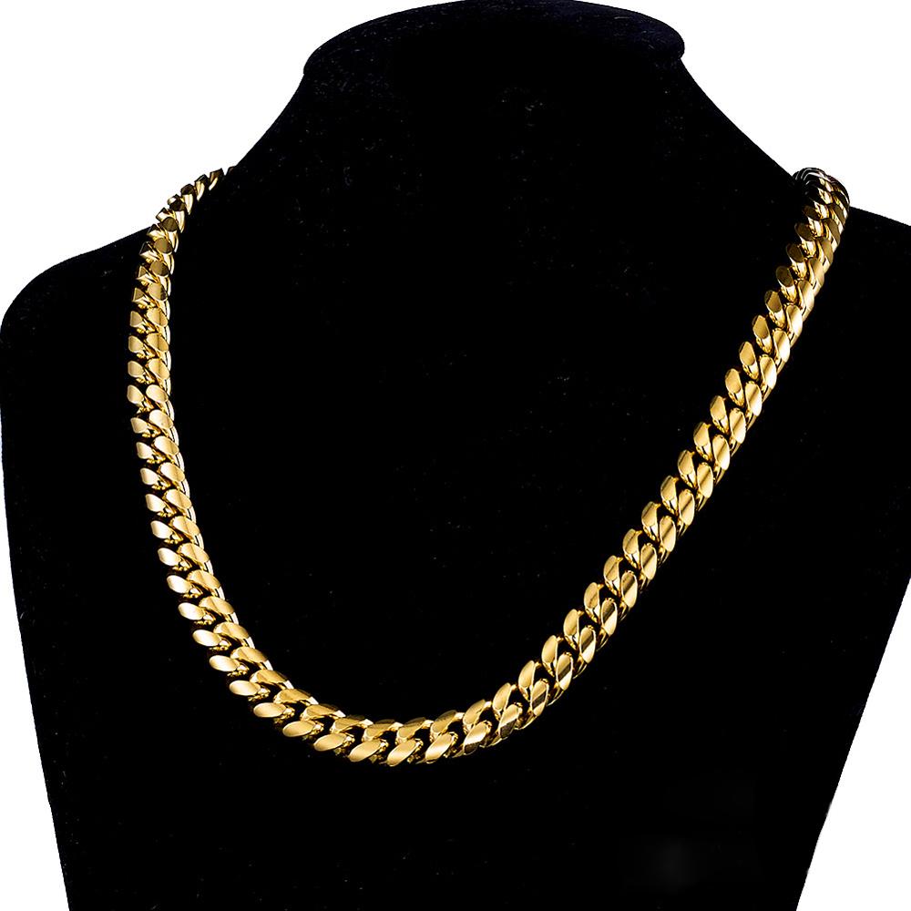 Dây chuyền nam kiểu dáng khoen lật 7 li, ngang 12 mm mạ 18k - rf80