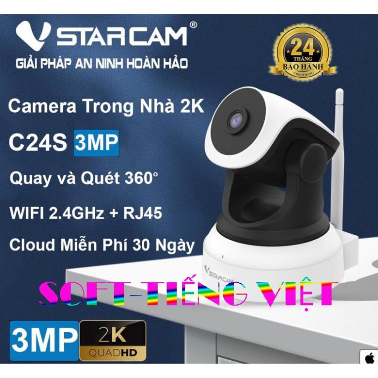 Camera Ip Wifi Robo Starcam C24s , 30mpx , Đàm Thoại , Có Lan , Hồng Ngoại 10m