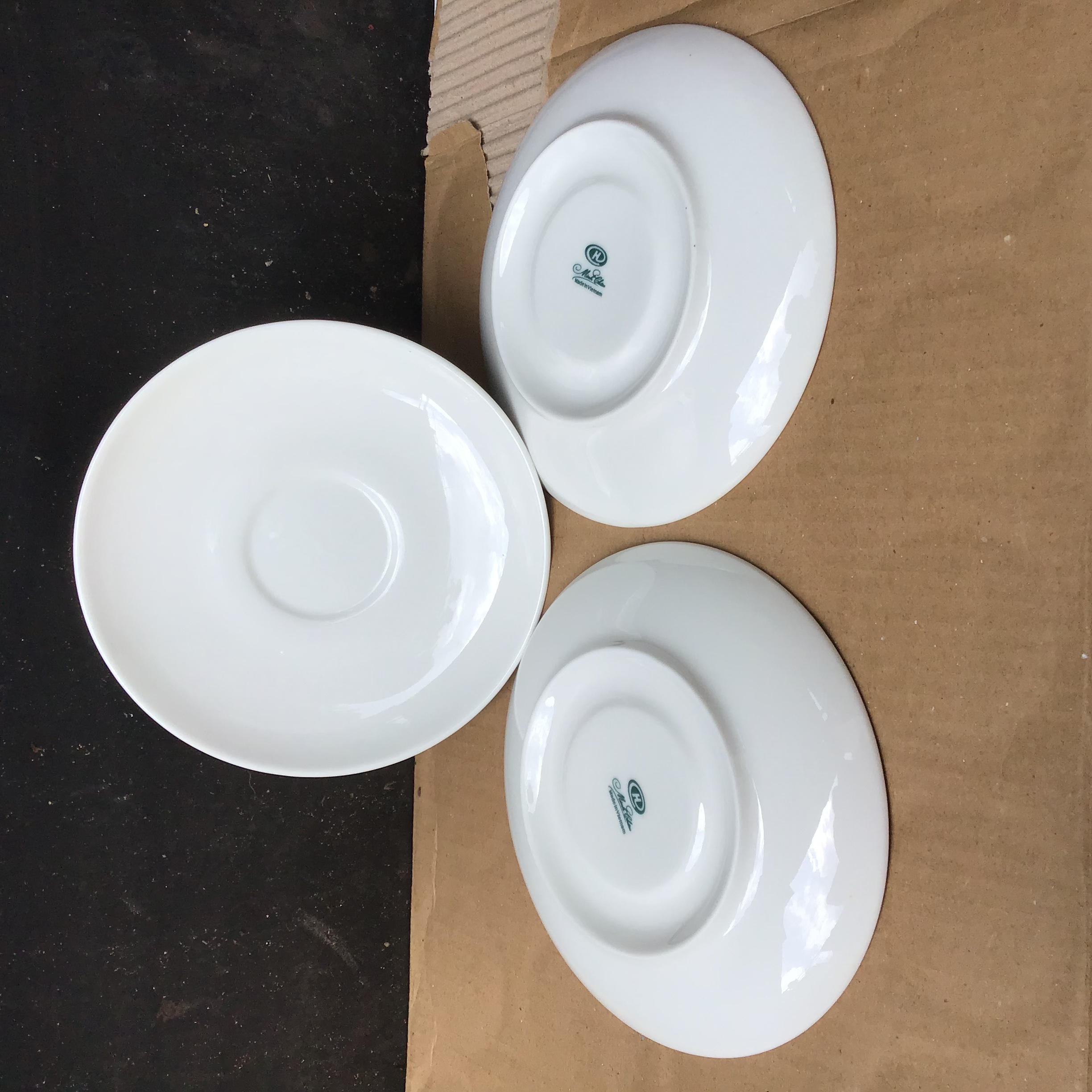 Combo 3 dĩa sứ trắng cao cấp Minh Châu 6 inch sieuchodaiphat