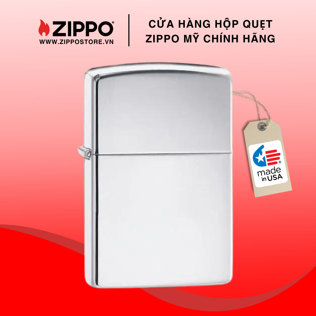 Hộp Quẹt Zippo Armor High Polished Chrome 167
