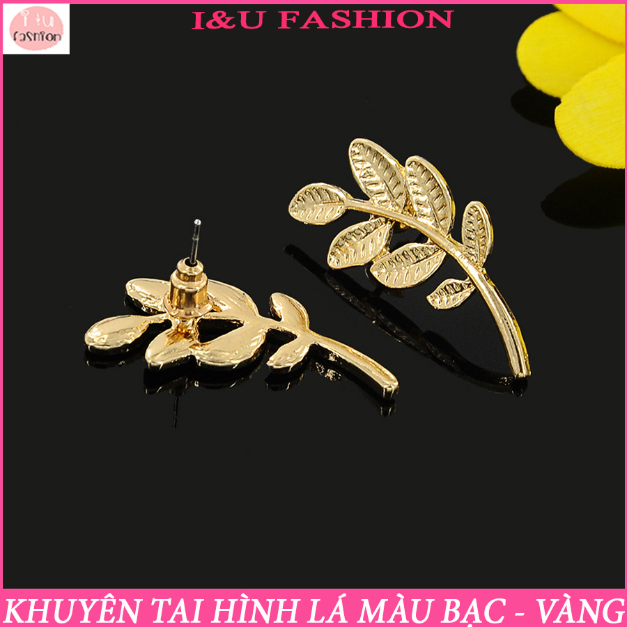 Khuyên tai nữ bông tai nữ sát tai hình chiếc lá phong cách châu Âu cá tính thời trang dễ dàng sử dụng độc lạ ấn tượng ( Có chọn màu ) KT-29