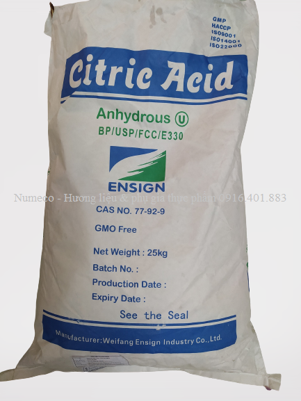 Axit chanh chất tạo chua cho thực phẩm 1kg/gói