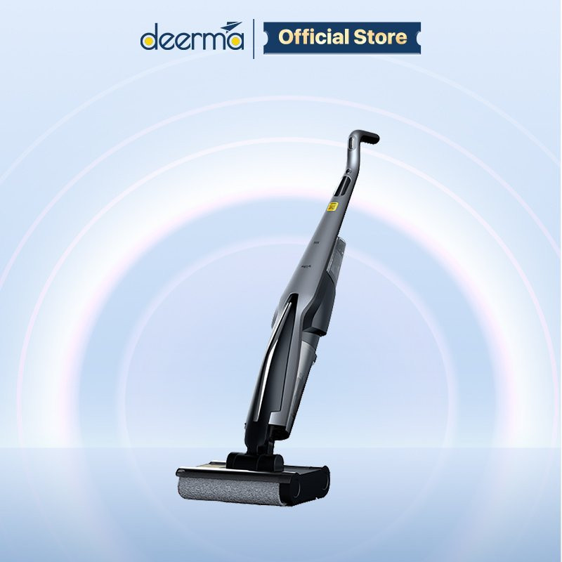 Máy lau sàn hút bụi không dây Deerma VX96 với thiết kế con lăn chổi kép sát cạnh tường - Bảo hành 12 tháng