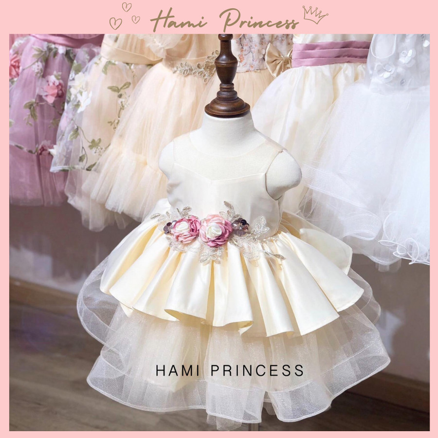 Váy công chúa ren eo 2 tầng dễ thương cho bé gái ❤️ hami princess ❤️