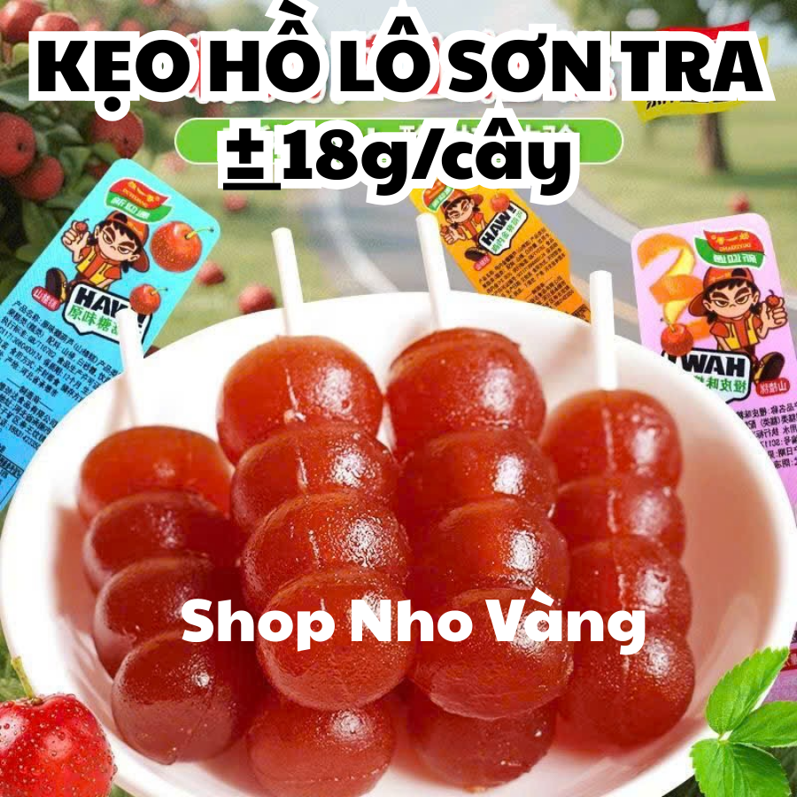 Kẹo Hồ Lô Sơn Tra 18g – Chua Ngọt Hài Hòa, Ăn Vặt Vui Miệng
