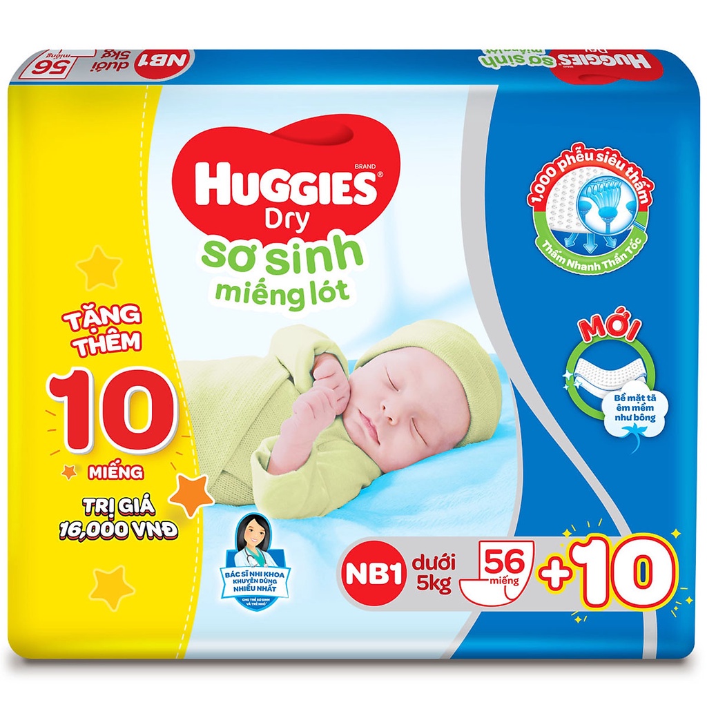 Miếng lót sơ sinh Huggies Newborn 1 /Newborn 2