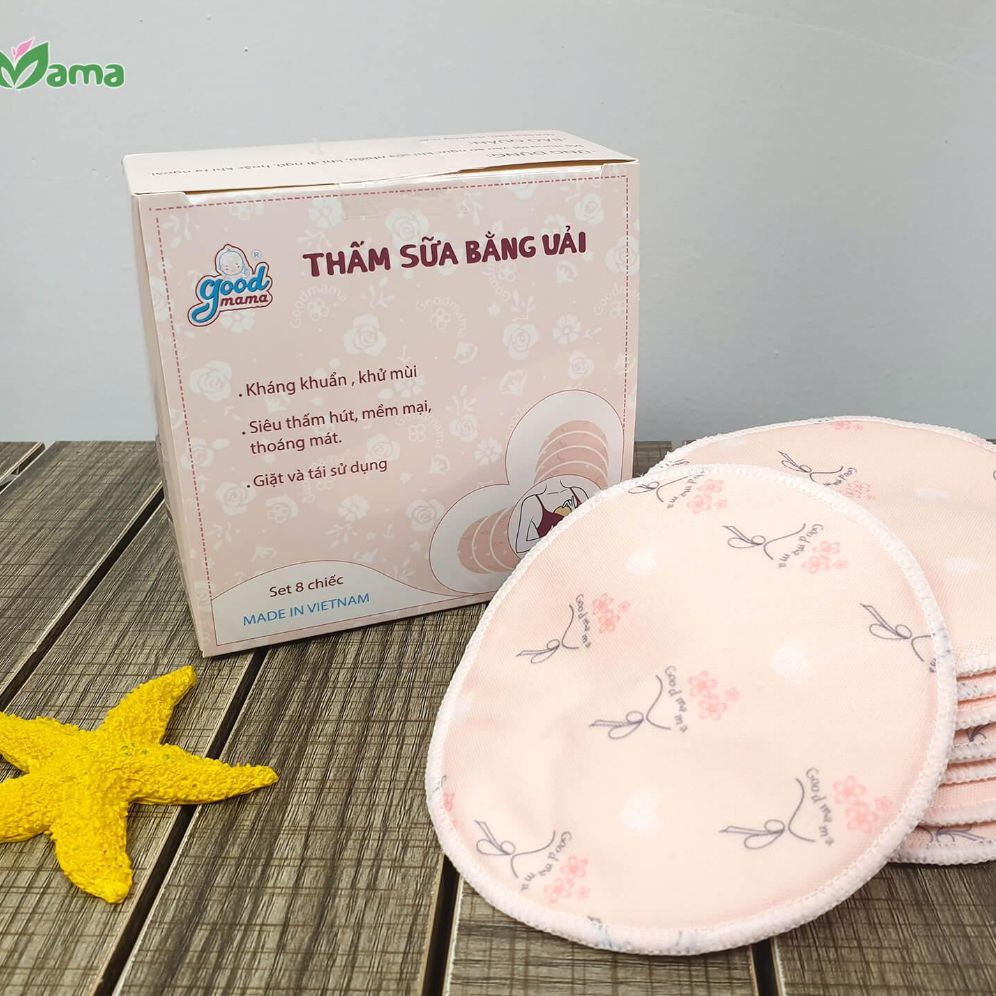Thấm sữa vải Goodmama mẫu mới, tái sử dụng, giặt được bằng máy