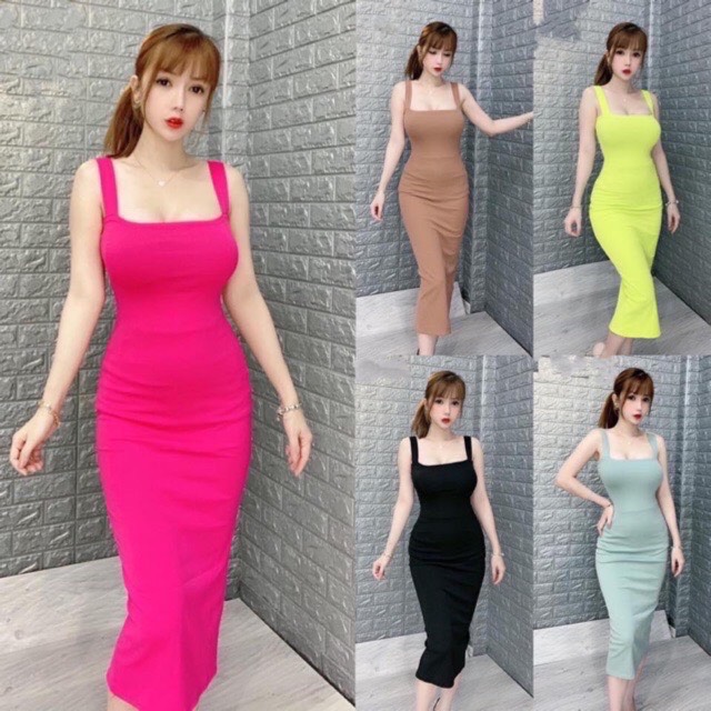 ĐẦM BODY 2 DÂY - ĐẦM 2 DÂY BẢN LỚN - ĐẦM ÔM - [ XẢ KHO 3 NGÀY ] - CAROTSHOP