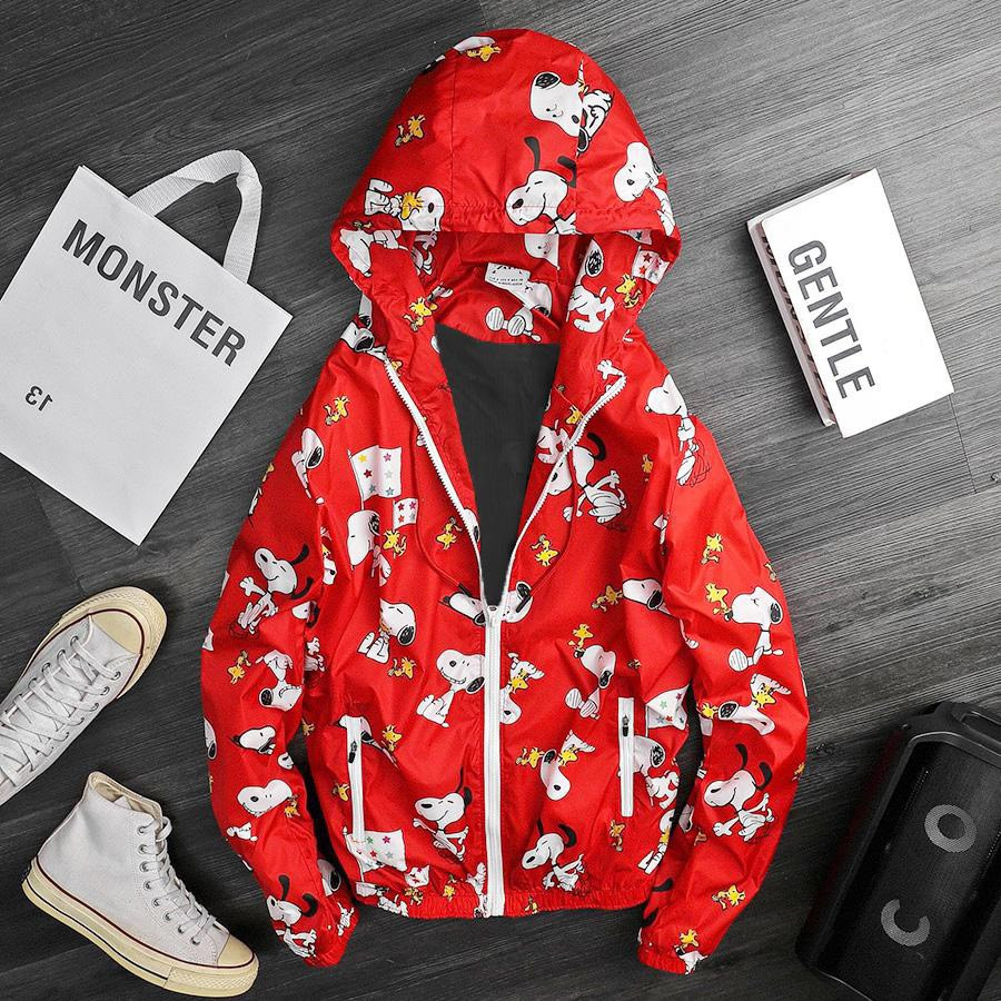 [HCM]Áo Khoác Dù Ngoại 3D Nam Nữ Hoạt hình Chất Liệu Vải mero cao cấp không ra màu ( Có video sản phẩm )