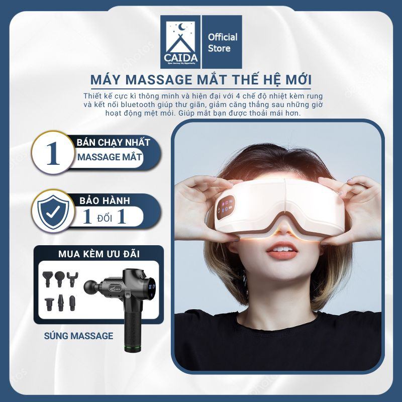Máy massage mắt - giảm mỏi & thâm quầng mắt hiệu quả
