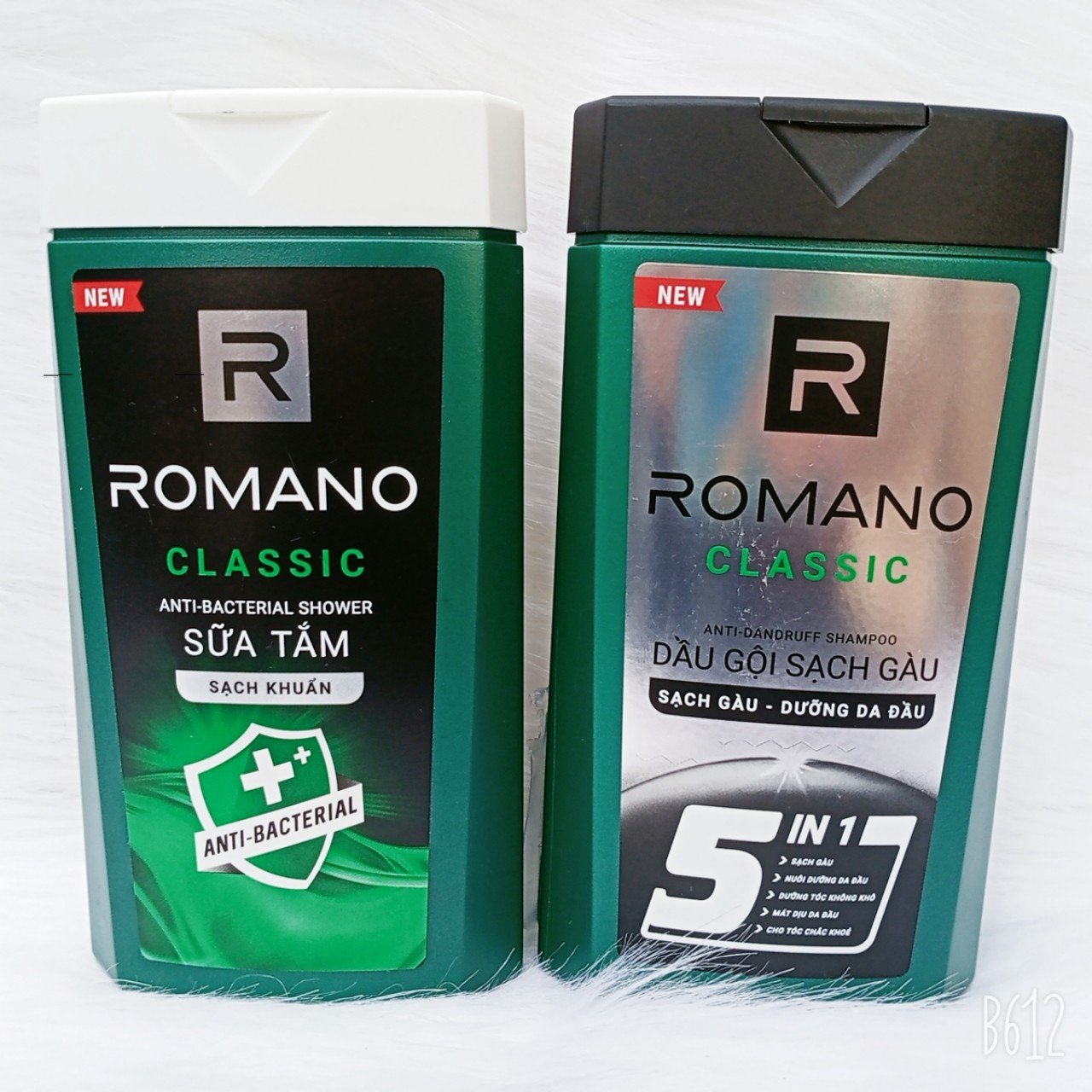 Bộ Đôi Hoàn Hảo :Hàng quá Tặng Khuyến Mãi, 1 Dầu Gội Đầu Romano Hương Nước Hoa Nam 150g,  1 Sữa Tắm Romano Hương Nước Hoa Nam 150g