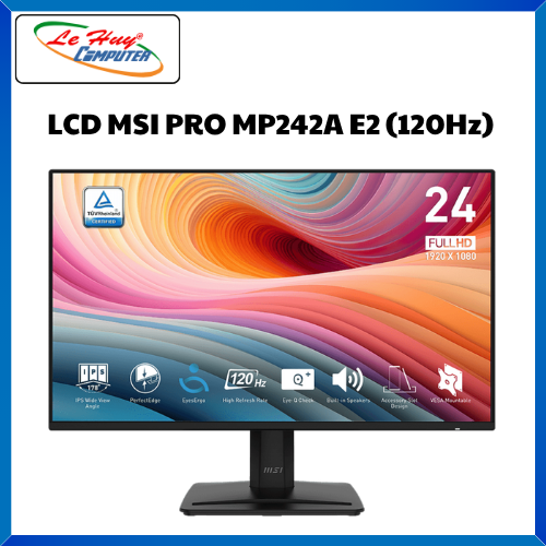 Màn hình LCD MSI Pro MP242A E2 (23.8 inch/FHD/IPS/120Hz/1ms) - Hàng Chính Hãng