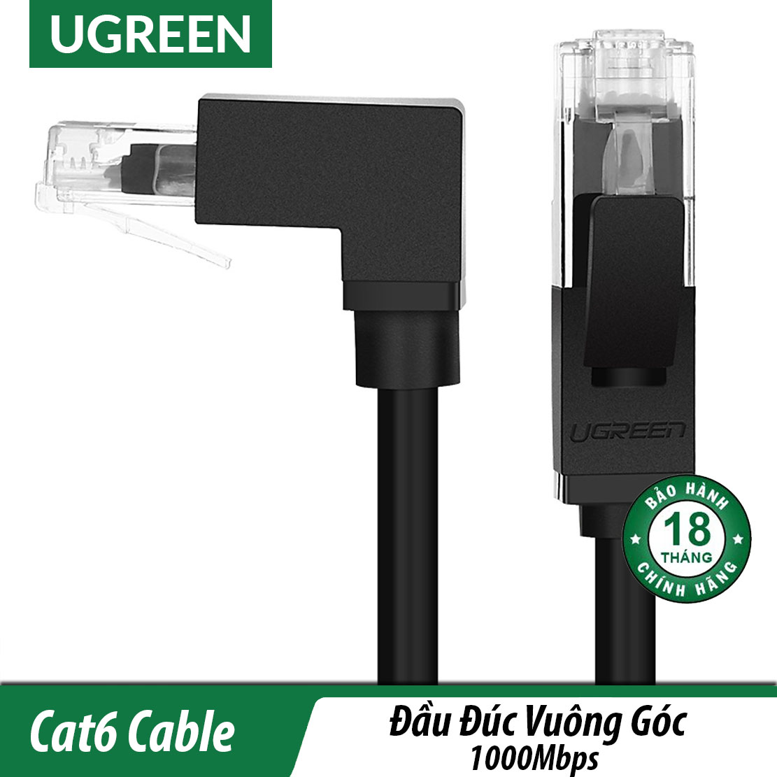 [HCM]Cáp mạng lan rj45 cat6 Ugreen nw115 - 1000mbps đầu đúc vuông góc là dòng sản phẩm chất lượng trên thị trường hiện nay kết nối hiệu quả đa dạng thiết bị tuổi thọ lâu dài