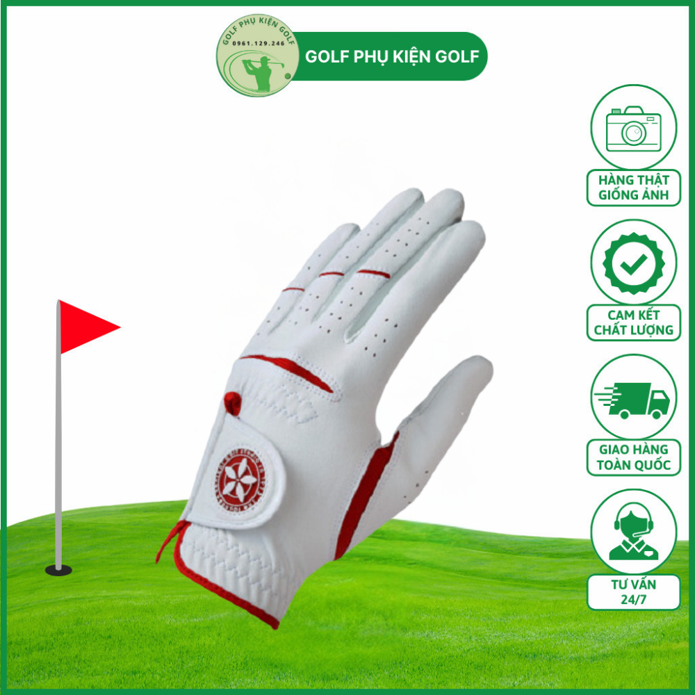Găng Tay Golf Kenich-Găng Tay Vải-Găng Tay Nam Nữ-Golfglove-Golf- Găng Tay Golf Màu Trắng Chất Liệu Vải-01 Cái