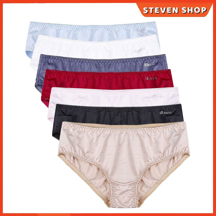 [Bán chạy] Combo 7 Quần Lót Nữ iBasic V110 Thun Lạnh Trơn Co Giãn Tốt 7 Màu Cao Cấp, Hàng Chính Hãng - STEVEN SHOP