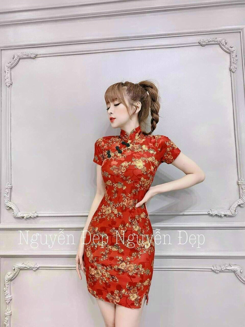 Đầm sườn xám dáng ôm xinh đẹp