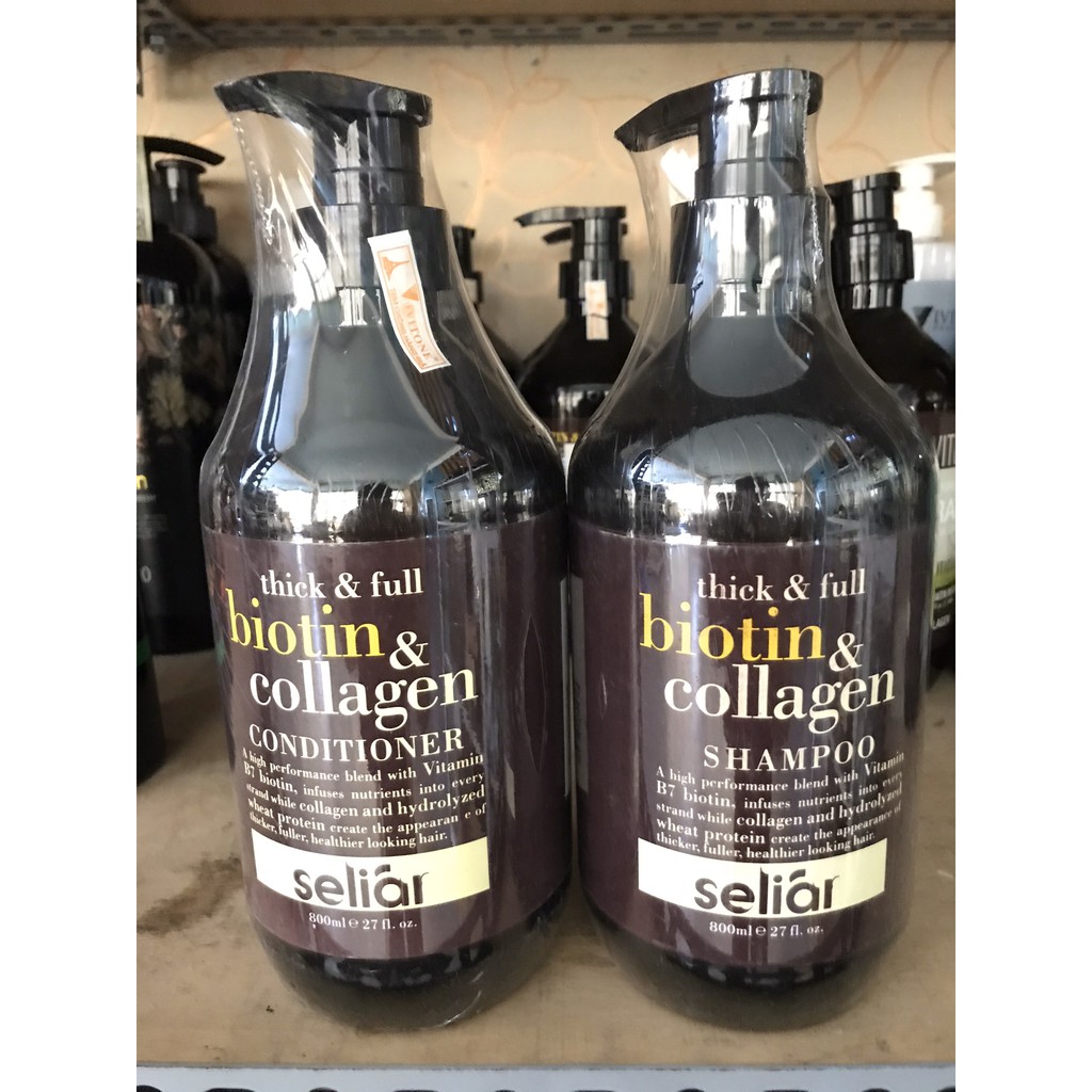 Cặp dầu gội Biotin và Collagen Nhật 800mlx2 chai (phục hồi tóc hư tổn cao cấp)