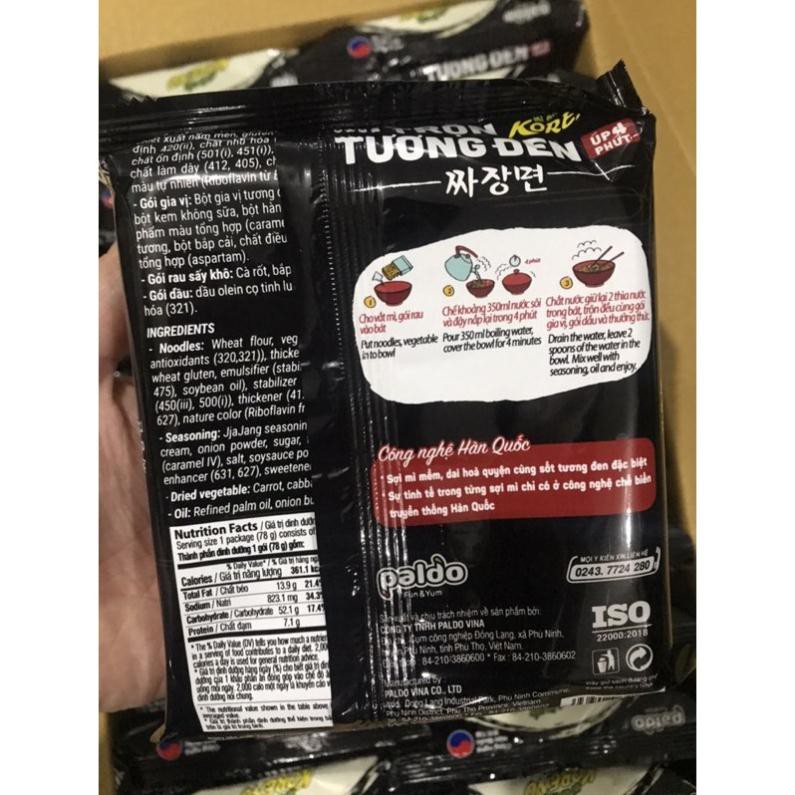Mì tương đen koreno úp 4 phút gói 78g