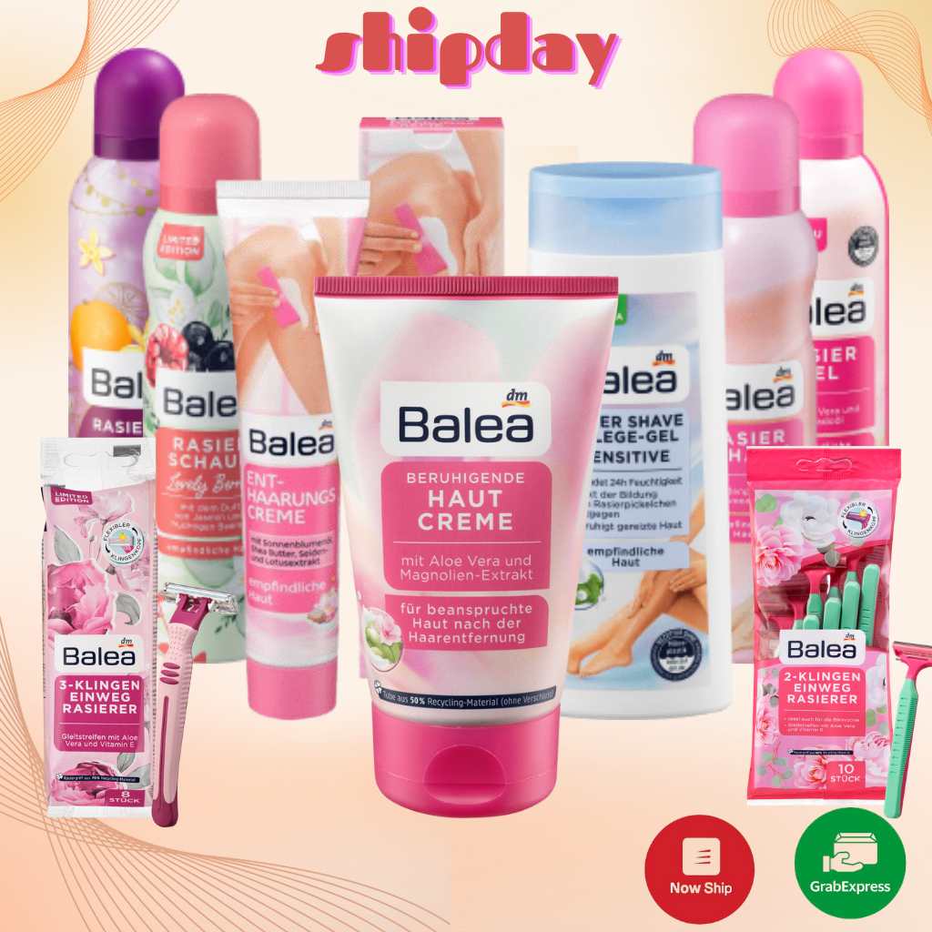 Kem cạo lông, kem dưỡng sau wax, sau cạo lông balea, ức chế mọc lông-hàng nội địa đức đủ bill
