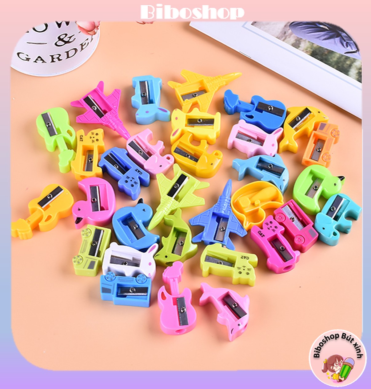 Chuốt bút chì hình thú cute dễ thương 1 lỗ chuốt - Biboshop bút xinh