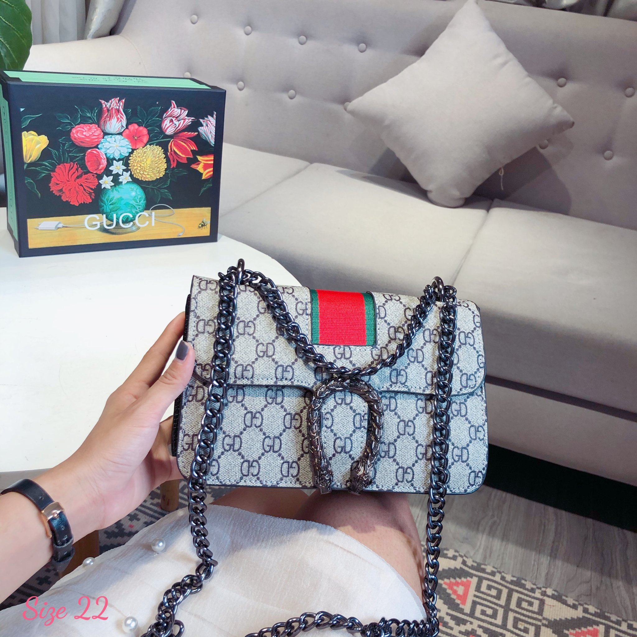Túi đeo chéo phối họa tiết hot sn223