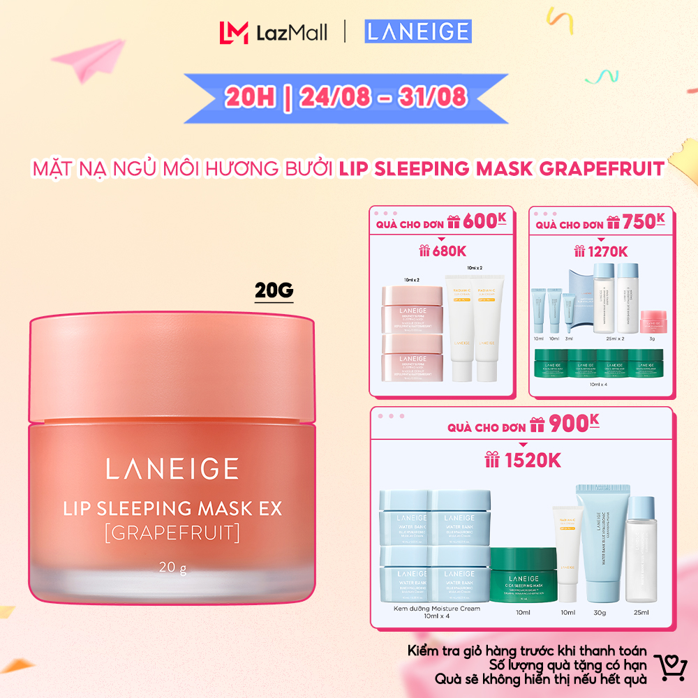 Mặt nạ ngủ cho môi hương bưởi Laneige Lip Sleeping Mask Grapefruit 20g