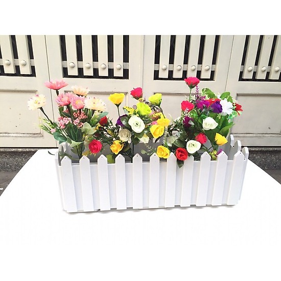 Combo 2 chậu hàng rào lớn nhựa dày size 58cm x 18cm x 20cm
