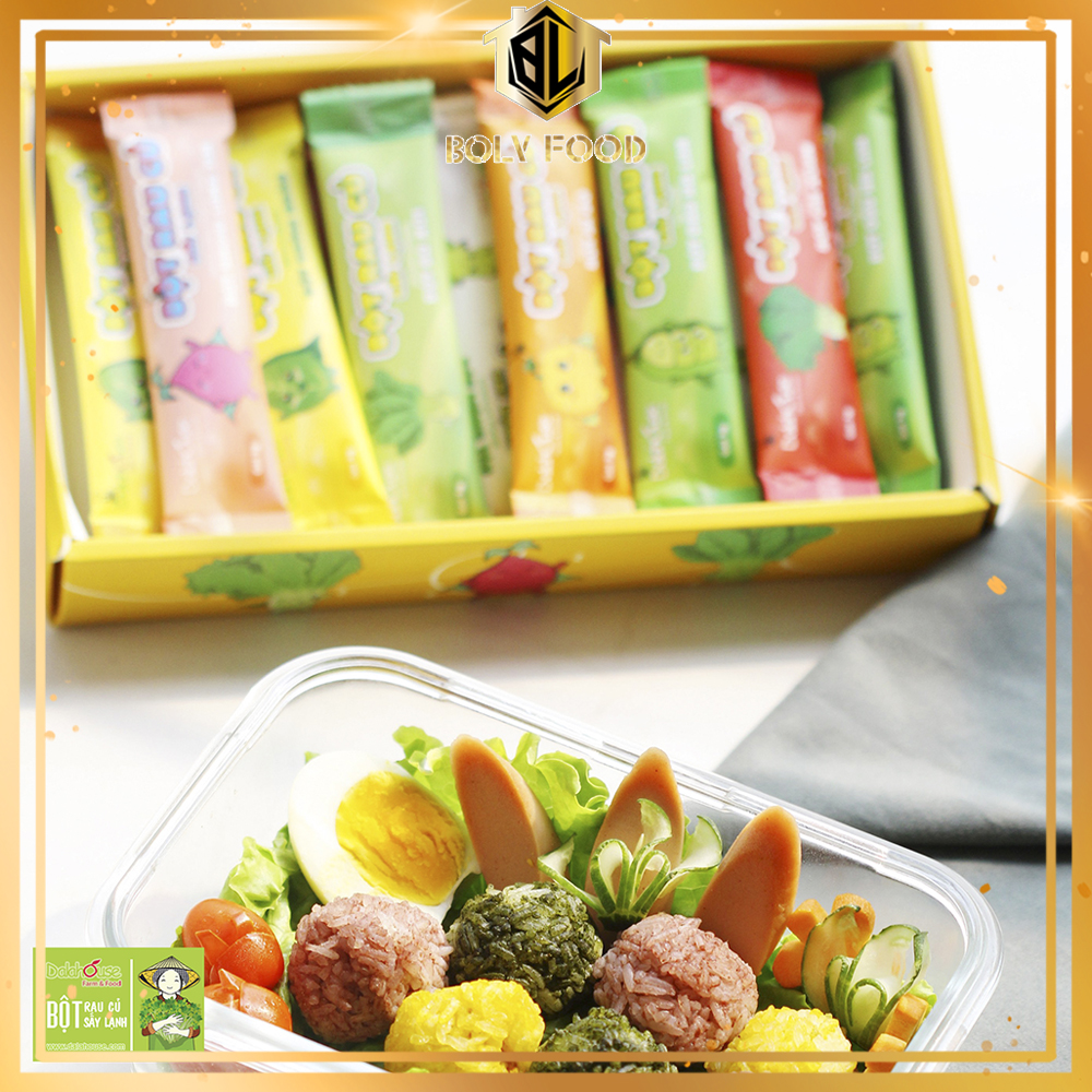 Combo Bột ăn dặm cho bé Dalahouse - Bột rau xanh cho bé ăn dặm - Bột rau củ sấy lạnh - Bolyfood