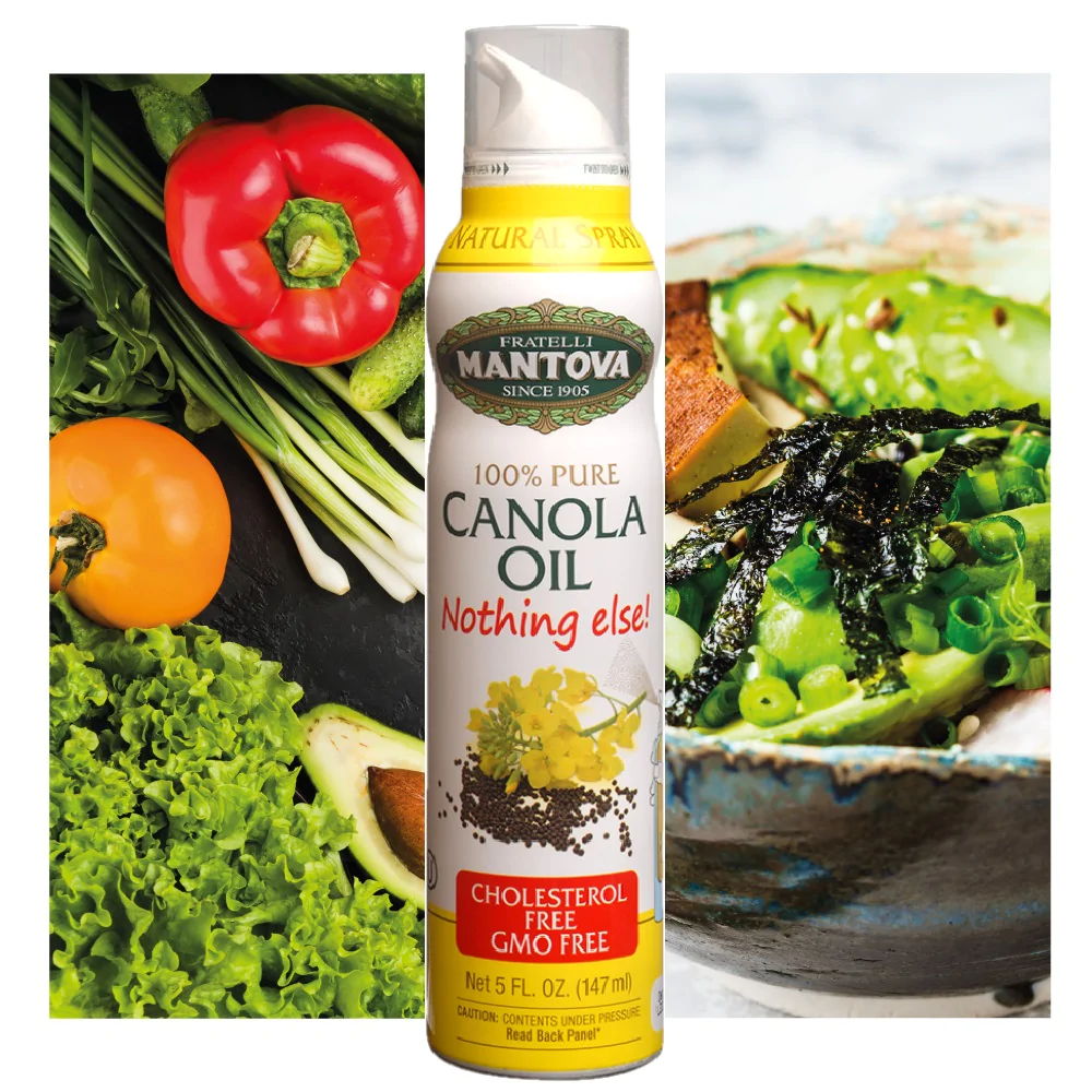 [Chai xịt 147ml] DẦU HẠT CẢI NGUYÊN CHẤT [Italian] MANTOVA Pure Canola Oil Spray