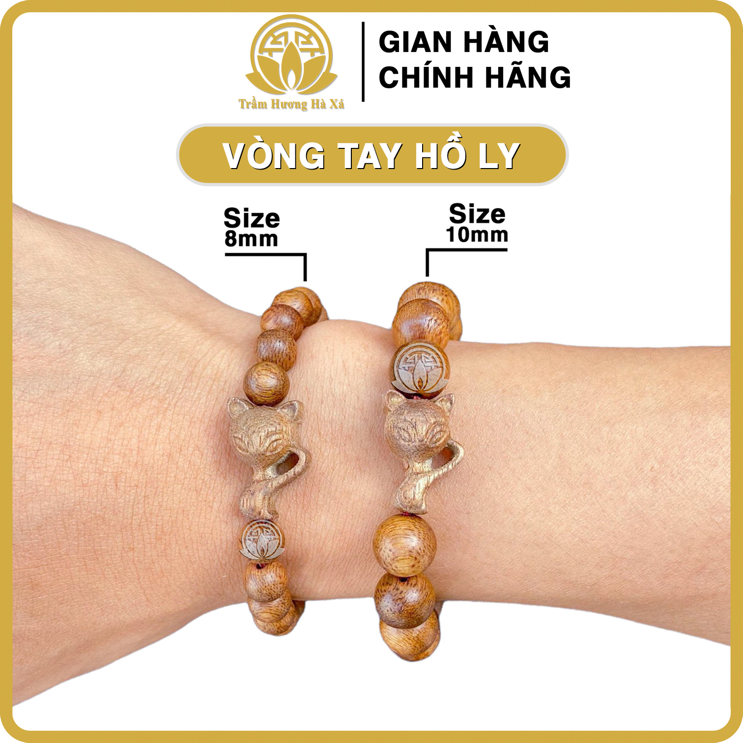 Vòng tay hồ ly, tỳ hưu phong thủy trầm hương HÀ XÁ đeo tay cặp đôi nam nữ may mắn tài lộc
