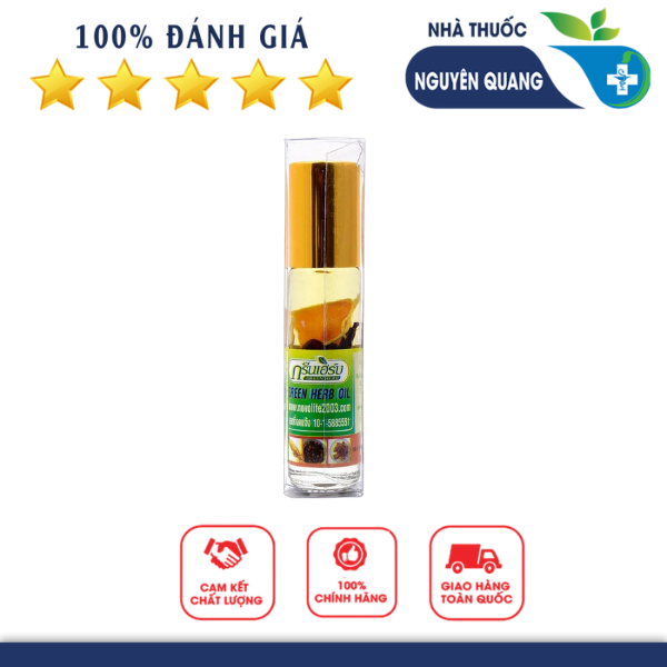 Dầu gió sâm thái lan dầu gió sâm thái lan 10ml dầu lăn thảo dược nhân sâm green herb oil 8ml thái lan phòng ngừa cảm mạo, trúng gió,giảm các cơn đau ở khớp tay, chân, các vết côn trùng cắn