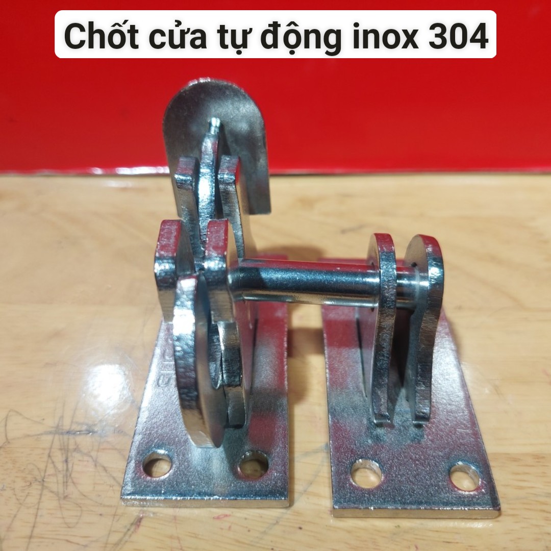 Chốt cửa tự động Inox 304 , Chốt Cửa Tự Động Thông Minh, Chốt Cài Cổng Tự Gài Tiện Lợi An Toàn, Chốt cửa tự động tự đóng, Khoá cửa tự cài thông minh, tiện lợi dễ dàng sử dụng, sắt dày dặn cao cấp, chốt inox 304 nên ko rỉ sét - Cửa Hàng Nam